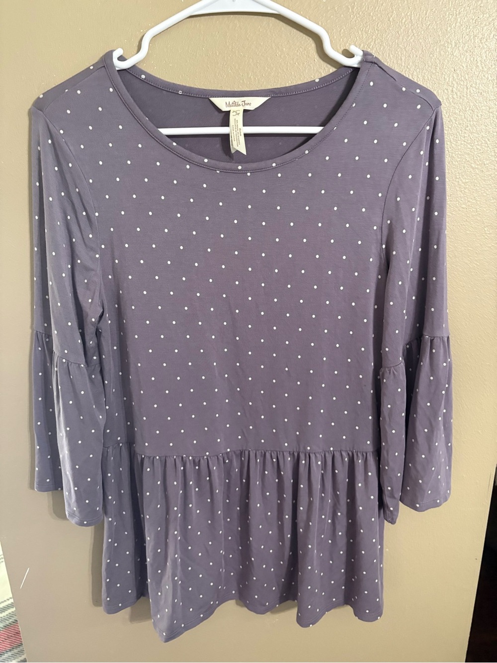 Matilda Jane Lavender Polka Dot Peplum Tunic